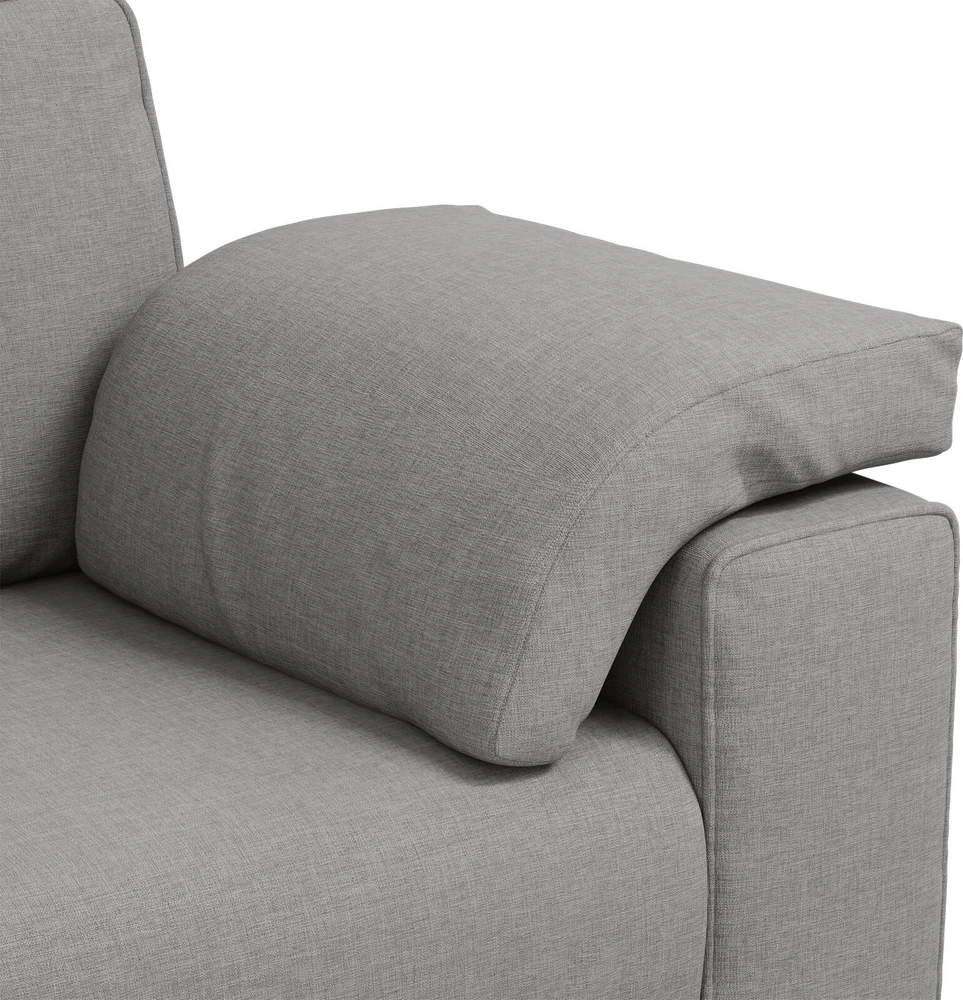 3-Vietis Sofa Debesų pilka 220 cm audinys