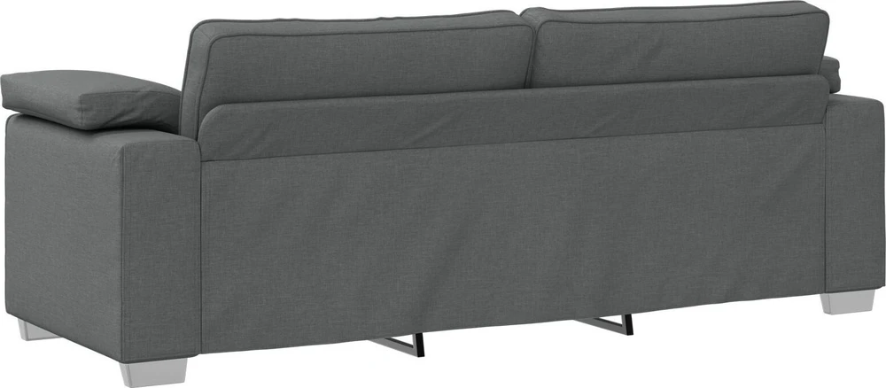 3-Vietis Sofa Tamsiai pilka 220 cm audinys