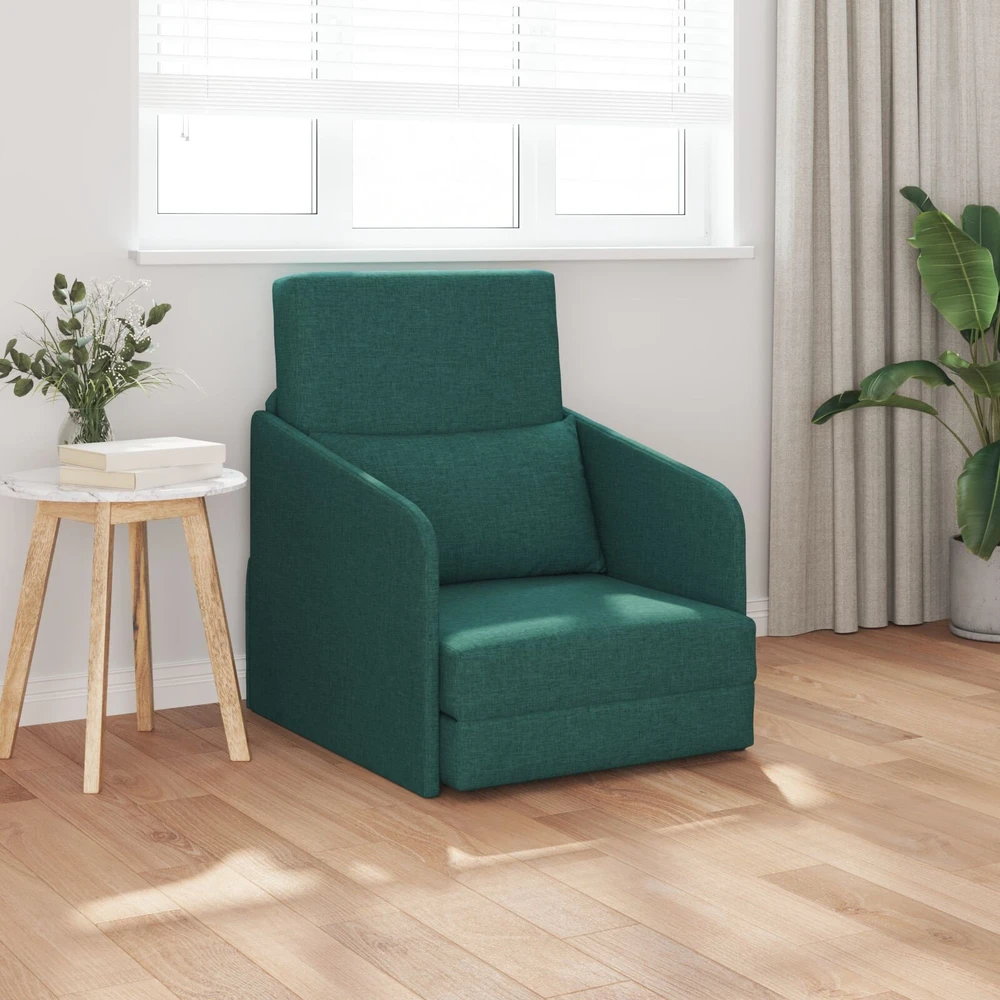 Sofa lova Tamsiai žalia 65 x 80 x 83 cm audinys