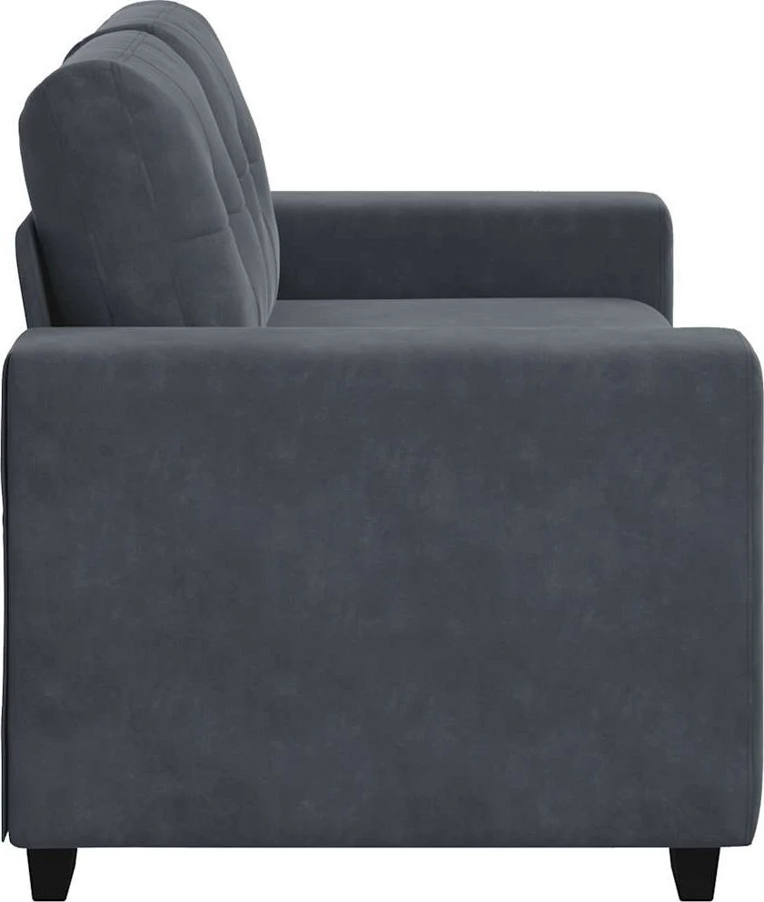Dvivietė sofa, tamsiai pilka, 160x77x82 cm, aksomas