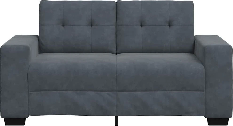 Dvivietė sofa, tamsiai pilka, 160x77x82 cm, aksomas