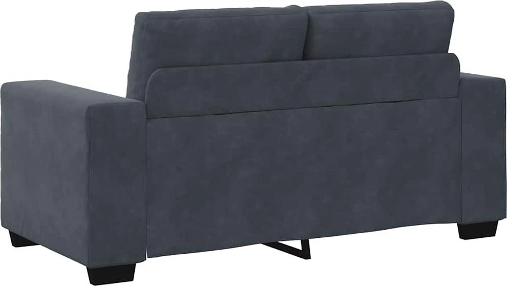 Dvivietė sofa, tamsiai pilka, 160x77x82 cm, aksomas