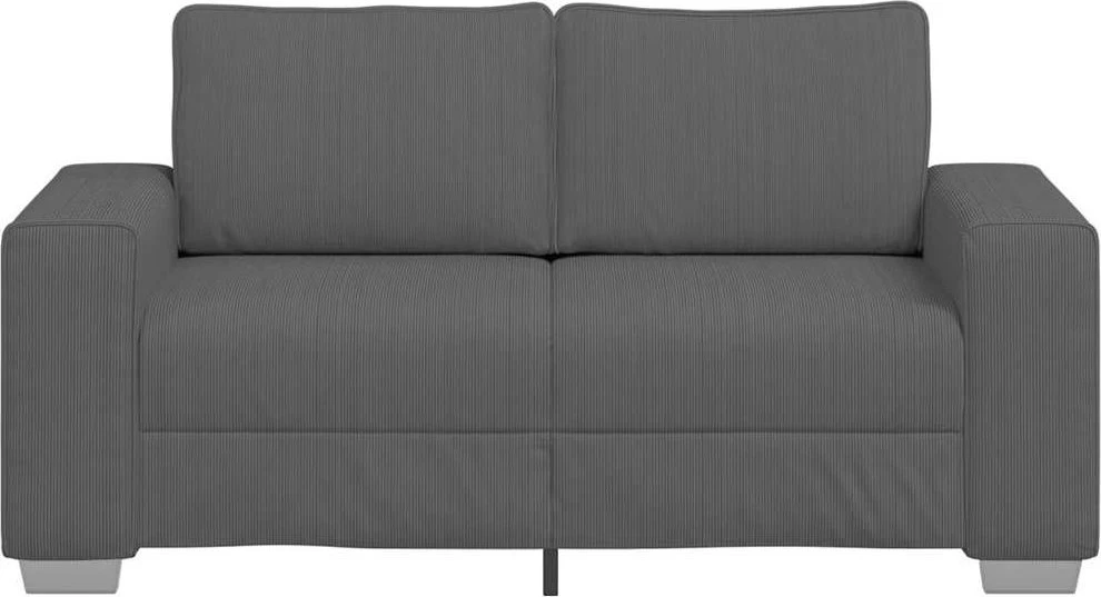 Dvivietė sofa, tamsiai pilka, 160x77x82 cm, velvetas, audinys