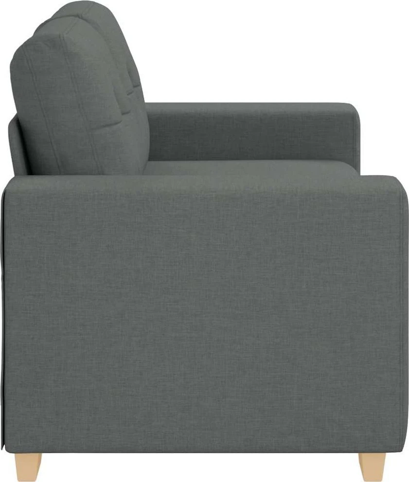 Dvivietė sofa, tamsiai pilka, 160x77x82 cm, audinys