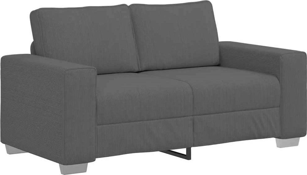 Dvivietė sofa, tamsiai pilka, 160x77x82 cm, velvetas, audinys