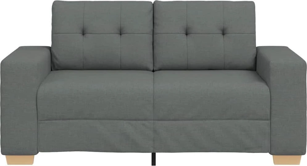 Dvivietė sofa, tamsiai pilka, 160x77x82 cm, audinys