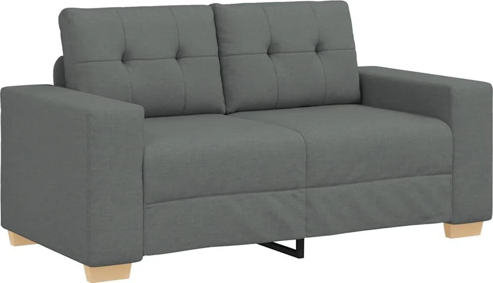 Dvivietė sofa, tamsiai pilka, 160x77x82 cm, audinys