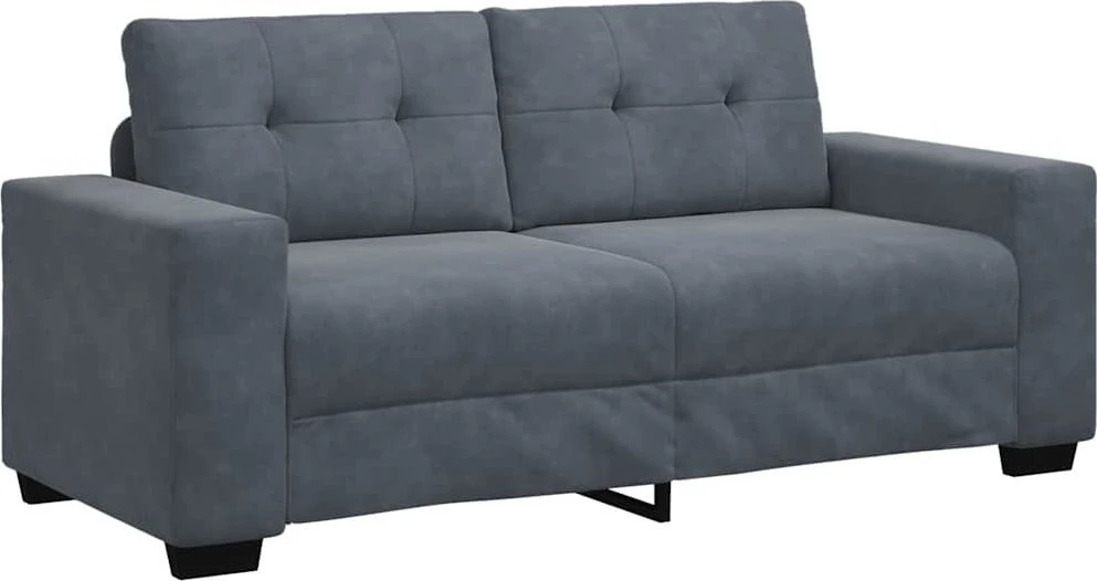 Dvivietė sofa, tamsiai pilka, 180x77x82 cm, aksomas