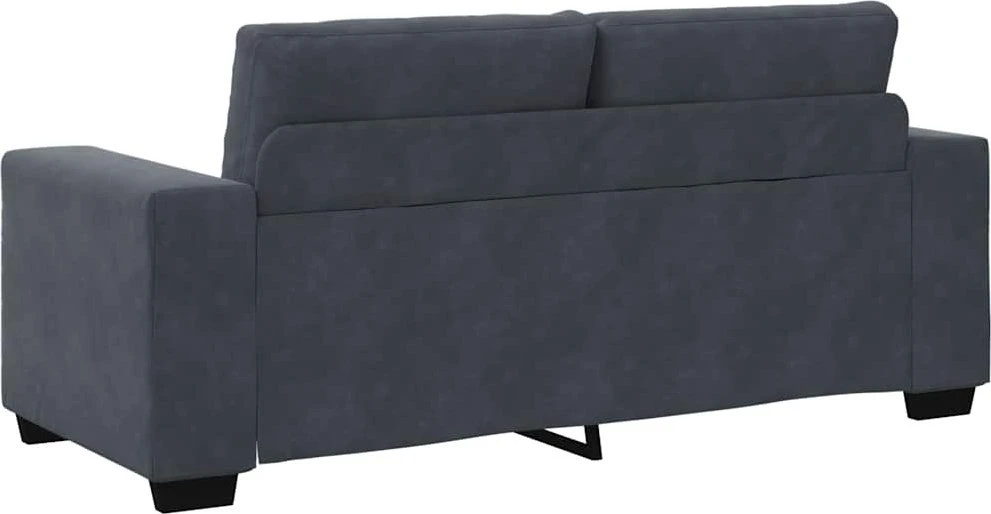Dvivietė sofa, tamsiai pilka, 180x77x82 cm, aksomas