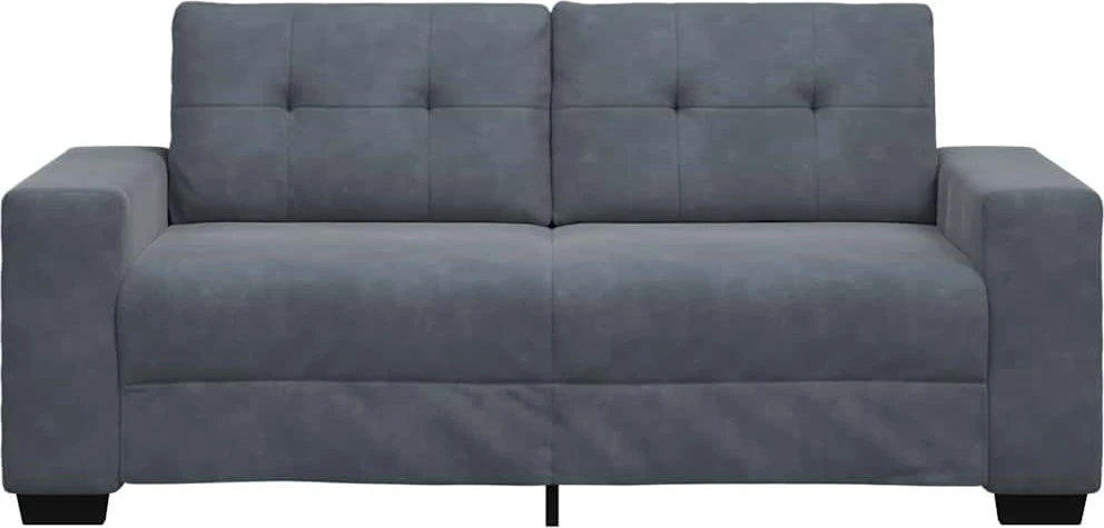 Dvivietė sofa, tamsiai pilka, 180x77x82 cm, aksomas
