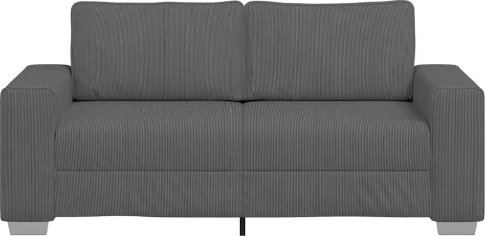 Dvivietė sofa, tamsiai pilka, 180x77x82 cm, velvetas, audinys