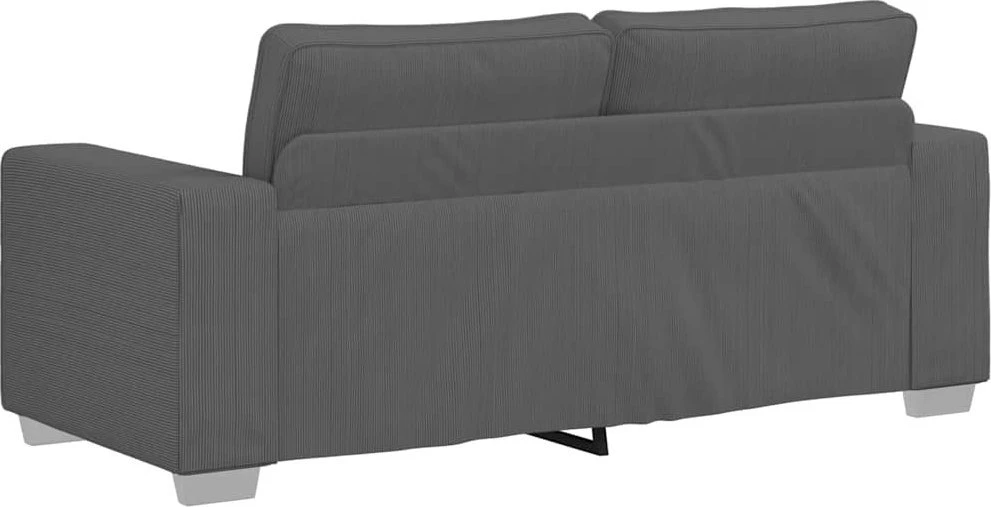 Dvivietė sofa, tamsiai pilka, 180x77x82 cm, velvetas, audinys