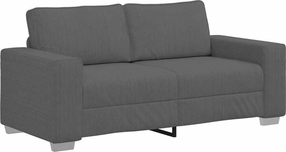 Dvivietė sofa, tamsiai pilka, 180x77x82 cm, velvetas, audinys
