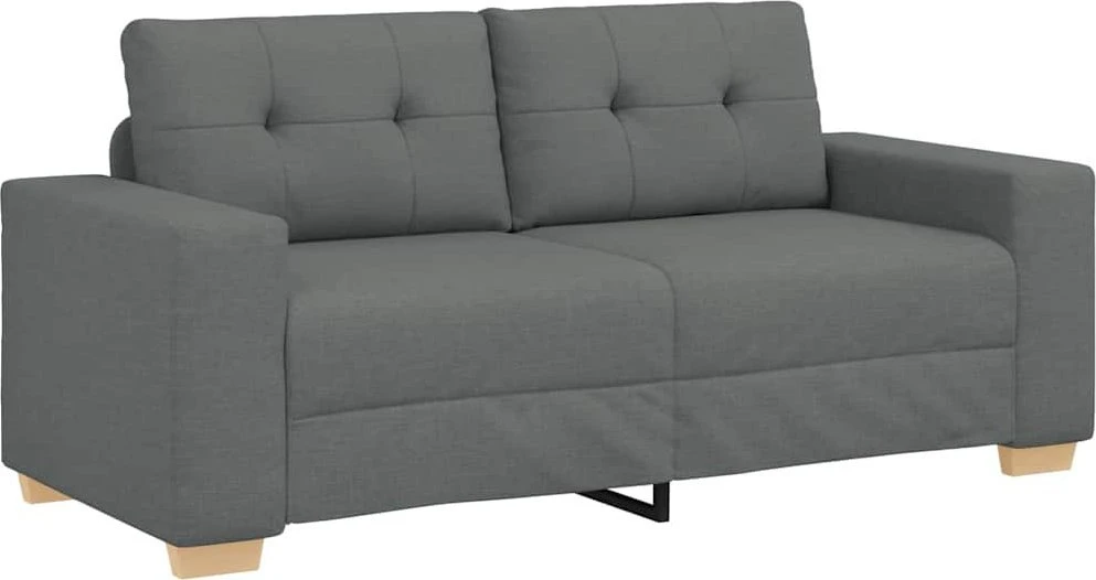 Dvivietė sofa, tamsiai pilka, 180x77x82 cm, audinys