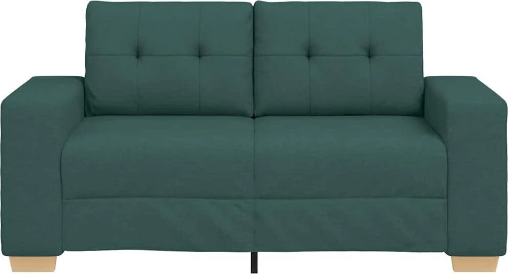 Dvivietė sofa, tamsiai žalia, 160x77x82 cm, audinys