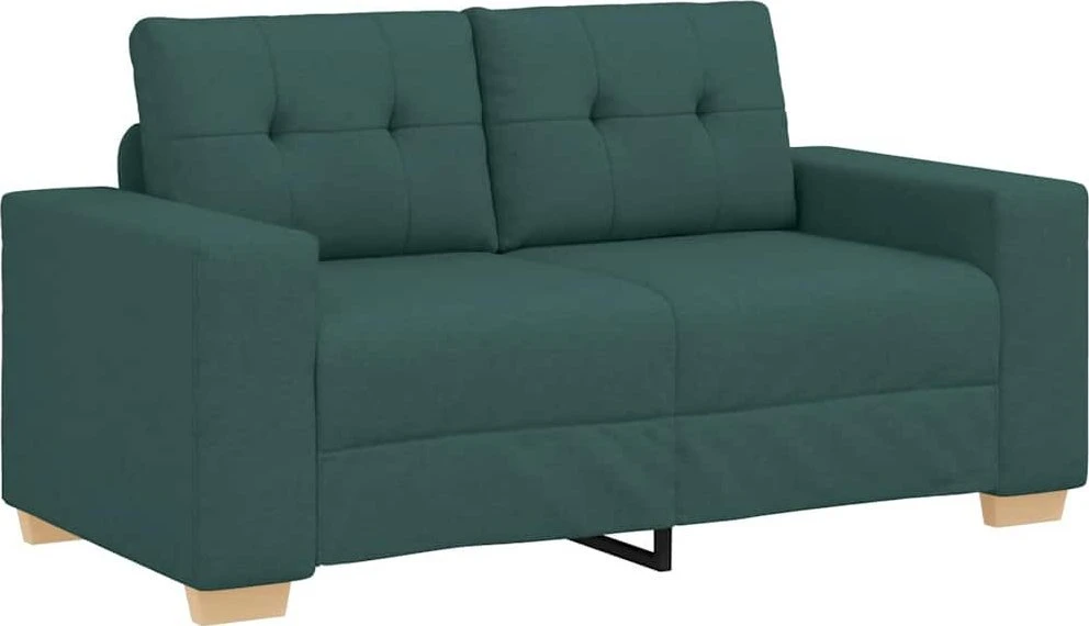 Dvivietė sofa, tamsiai žalia, 160x77x82 cm, audinys
