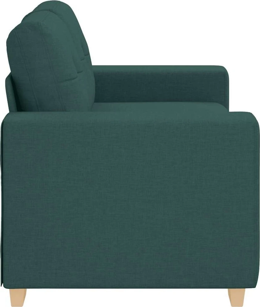 Dvivietė sofa, tamsiai žalia, 160x77x82 cm, audinys