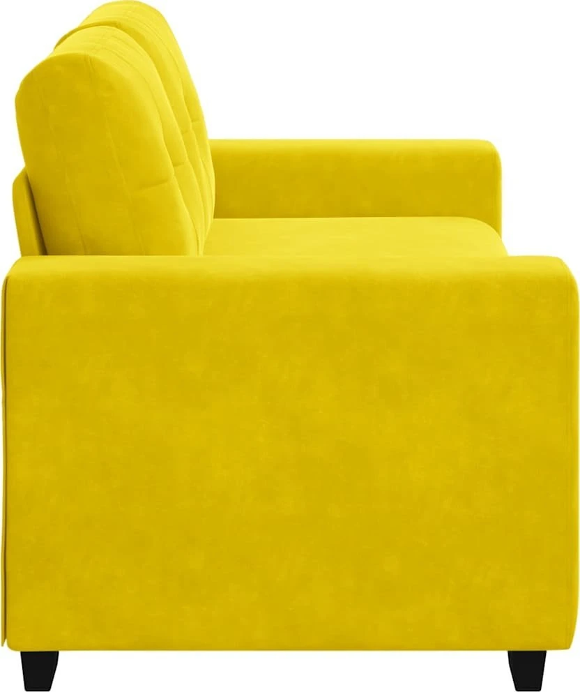 Dvivietė sofa, geltona, 180x77x82 cm, aksomas