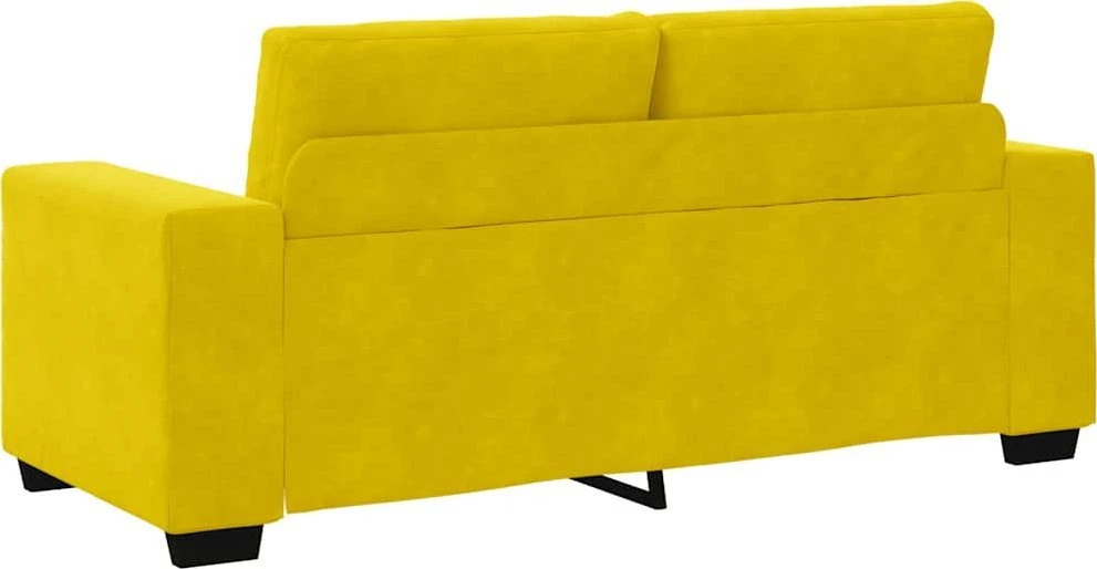 Dvivietė sofa, geltona, 180x77x82 cm, aksomas