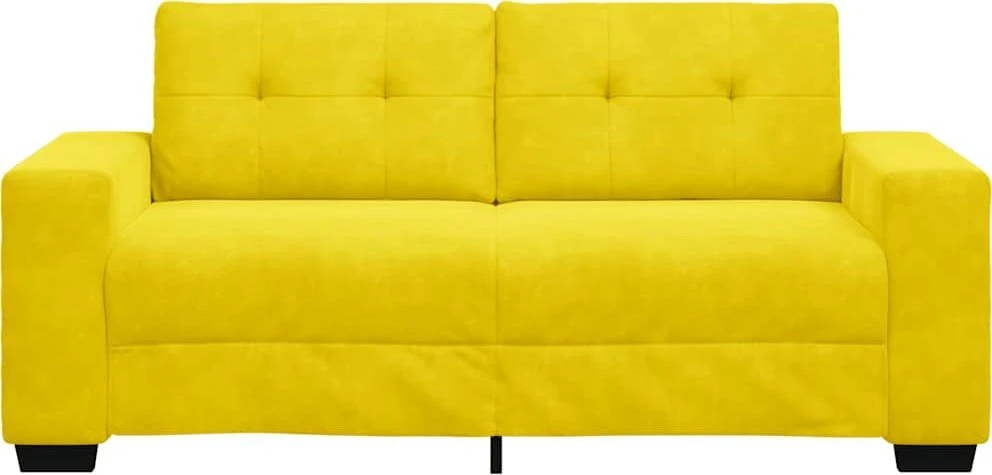 Dvivietė sofa, geltona, 180x77x82 cm, aksomas