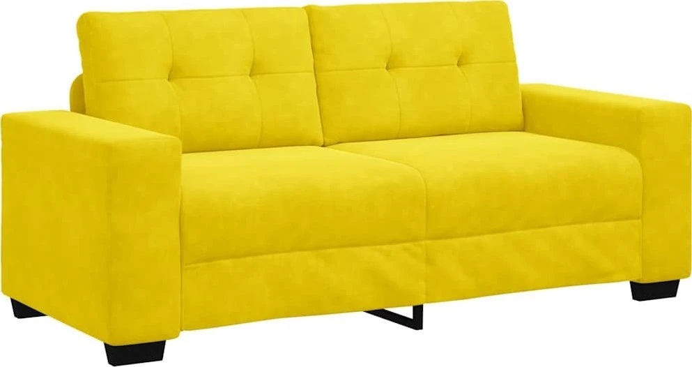 Dvivietė sofa, geltona, 180x77x82 cm, aksomas