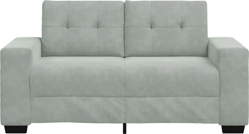 Dvivietė sofa, šviesiai pilka, 160x77x82 cm, aksomas