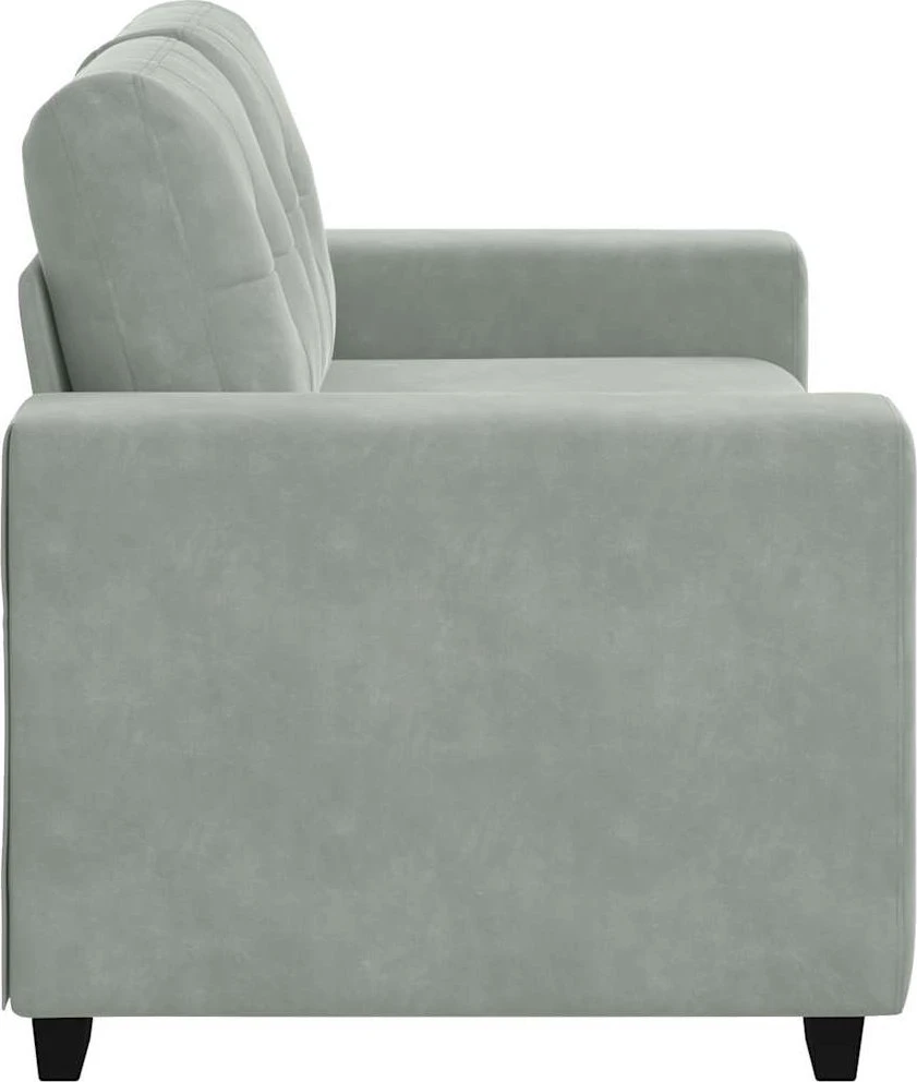 Dvivietė sofa, šviesiai pilka, 160x77x82 cm, aksomas