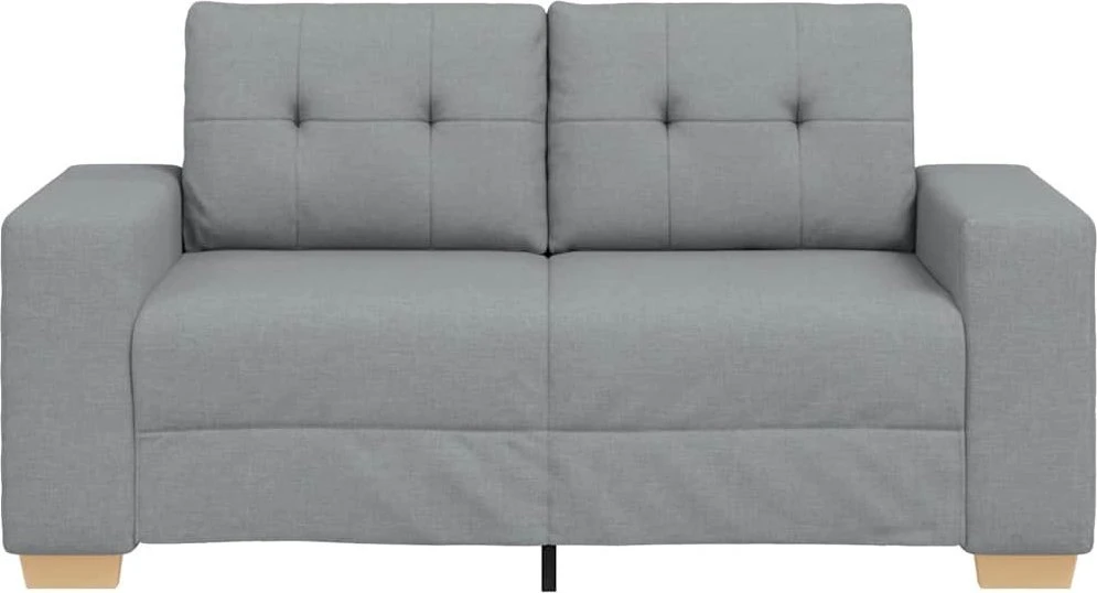 Dvivietė sofa, šviesiai pilka, 160x77x82 cm, audinys