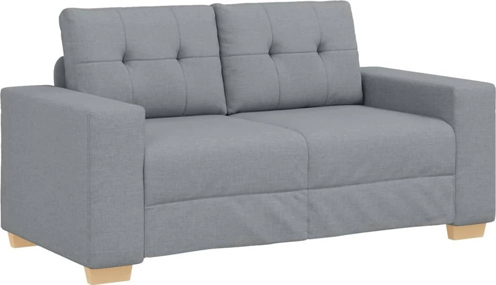 Dvivietė sofa, šviesiai pilka, 160x77x82 cm, audinys