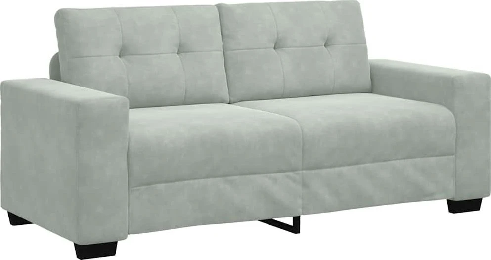 Dvivietė sofa, šviesiai pilka, 180x77x82 cm, aksomas