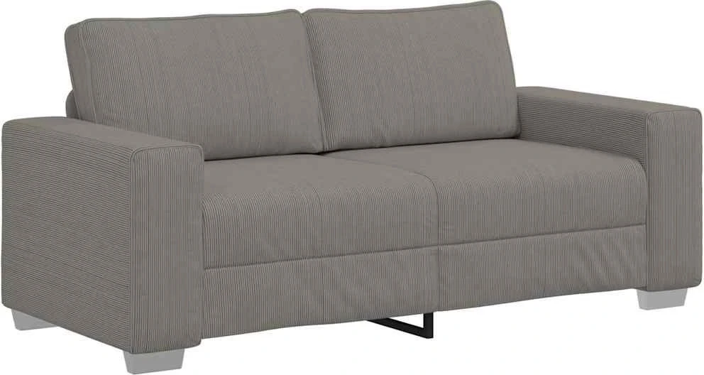 Dvivietė sofa, šviesiai pilka, 180x77x82 cm, velvetas, audinys