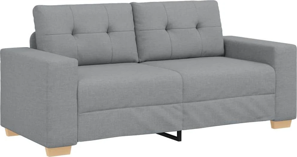 Dvivietė sofa, šviesiai pilka, 180x77x82 cm, audinys