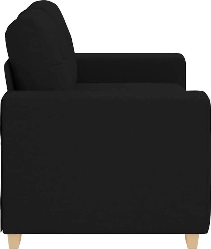 Dvivietė sofa, juoda, 160x77x82 cm, audinys