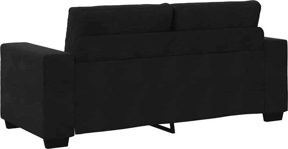 Dvivietė sofa, juoda, 180x77x82 cm, aksominė