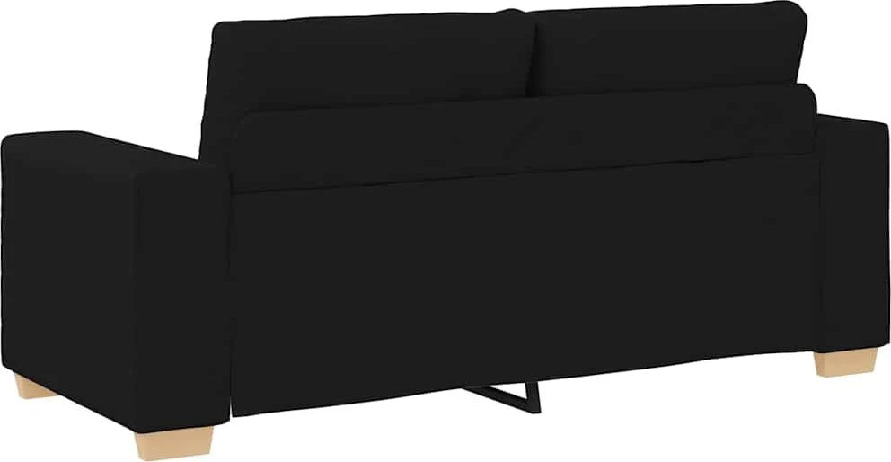Dvivietė sofa, juoda, 180x77x82 cm, audinys