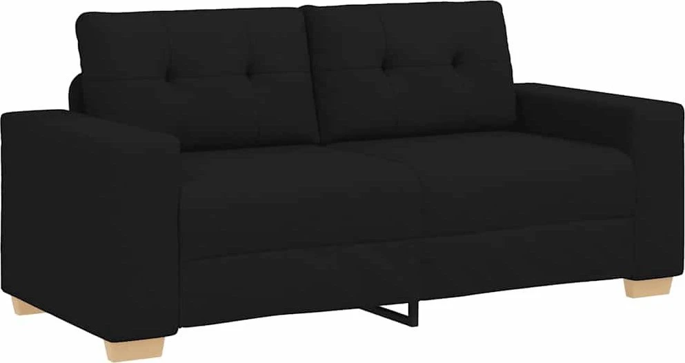 Dvivietė sofa, juoda, 180x77x82 cm, audinys