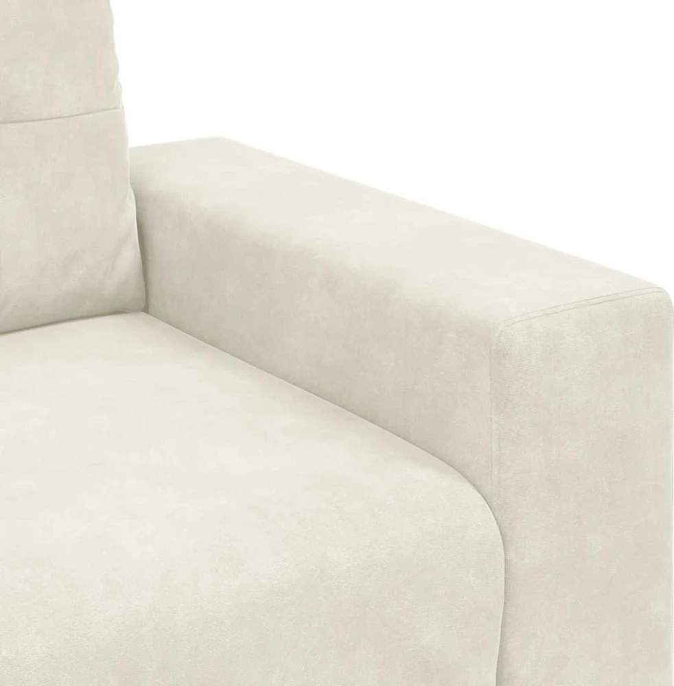 Dvivietė sofa, kreminės spalvos, 180x77x82 cm, aksominė