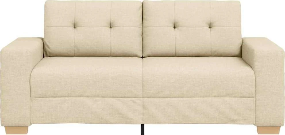 Dvivietė sofa, kreminės spalvos, 180x77x82 cm, audinys