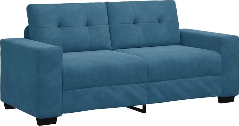Dvivietė sofa, mėlyna, 180x77x82 cm, aksomas