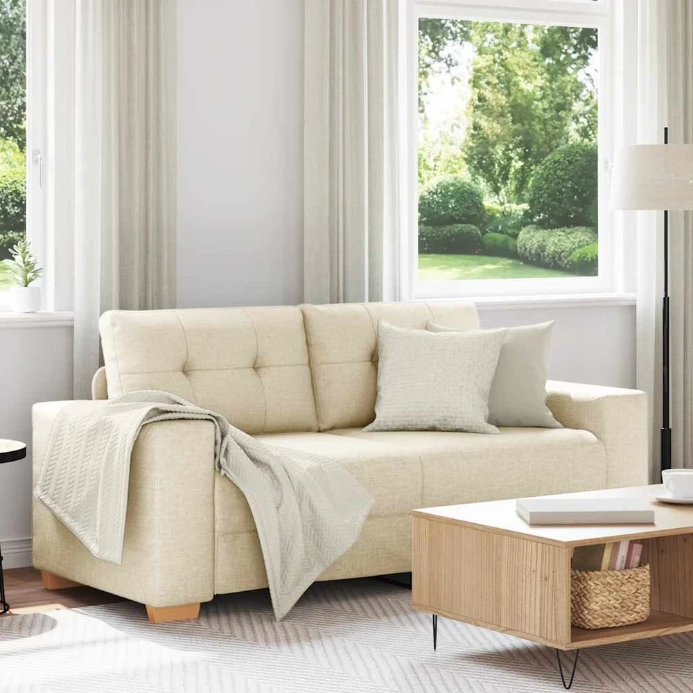 Dvivietė sofa, lininė, 180x77x82 cm