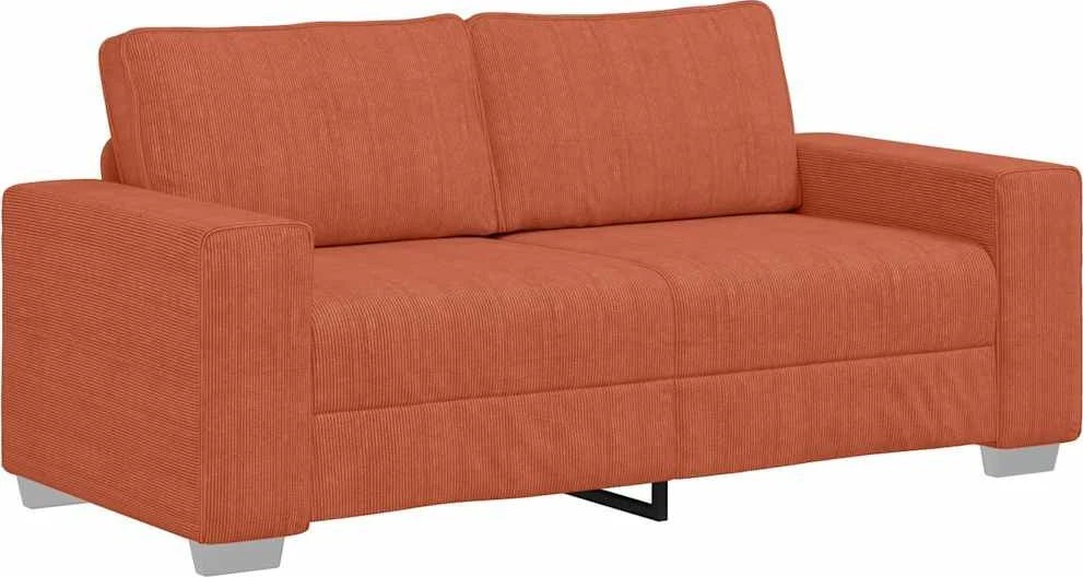 Dvivietė sofa, raudonai oranžinė, 180x77x82 cm, velvetas, audinys