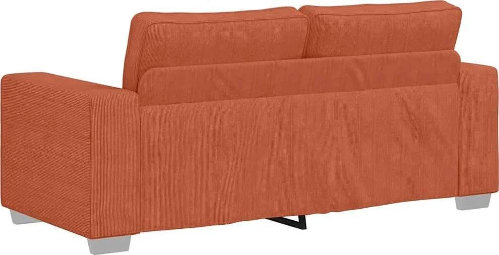 Dvivietė sofa, raudonai oranžinė, 180x77x82 cm, velvetas, audinys