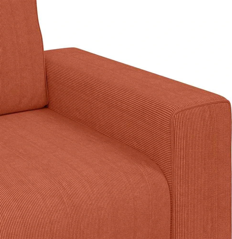 Dvivietė sofa, raudonai oranžinė, 180x77x82 cm, velvetas, audinys