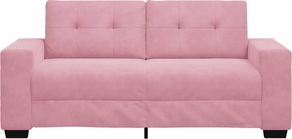 Dvivietė sofa, rožinė, 180x77x82 cm, aksomas