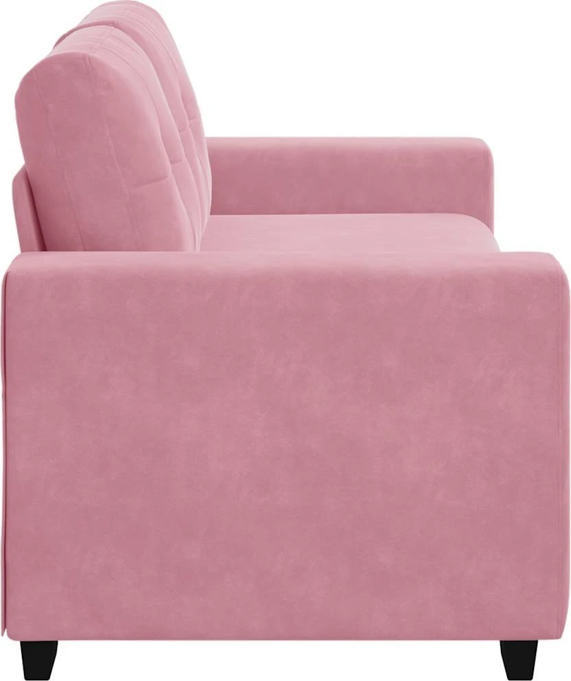Dvivietė sofa, rožinė, 180x77x82 cm, aksomas