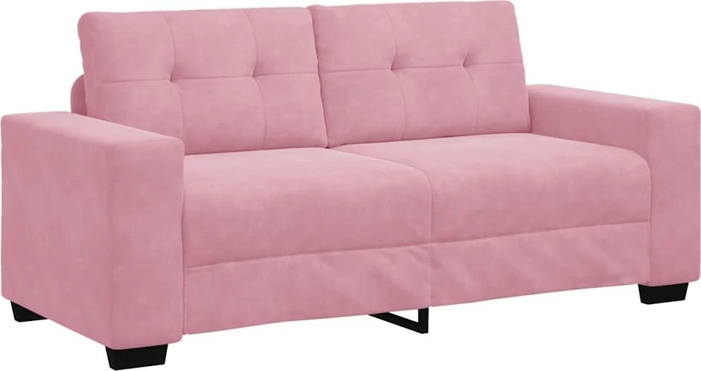 Dvivietė sofa, rožinė, 180x77x82 cm, aksomas