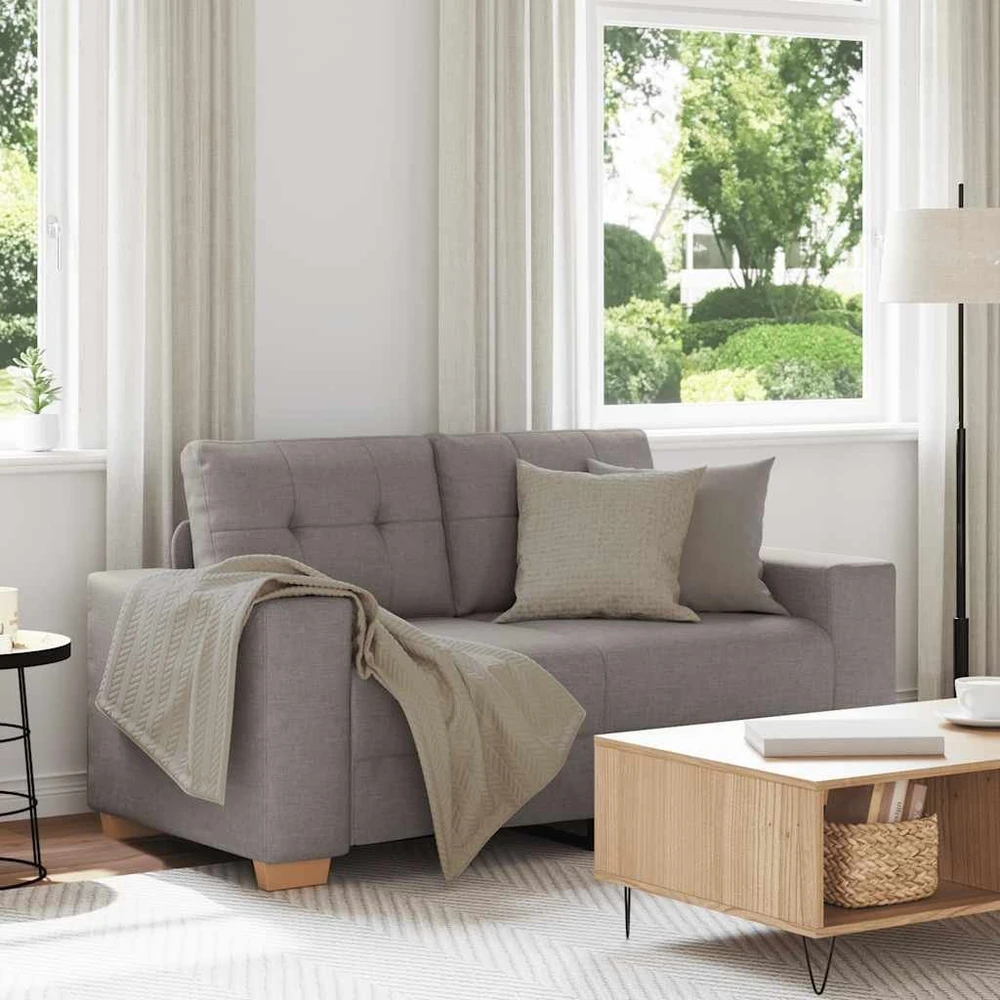 Dvivietė sofa, pilkai pilka, 160x77x82 cm, audinys