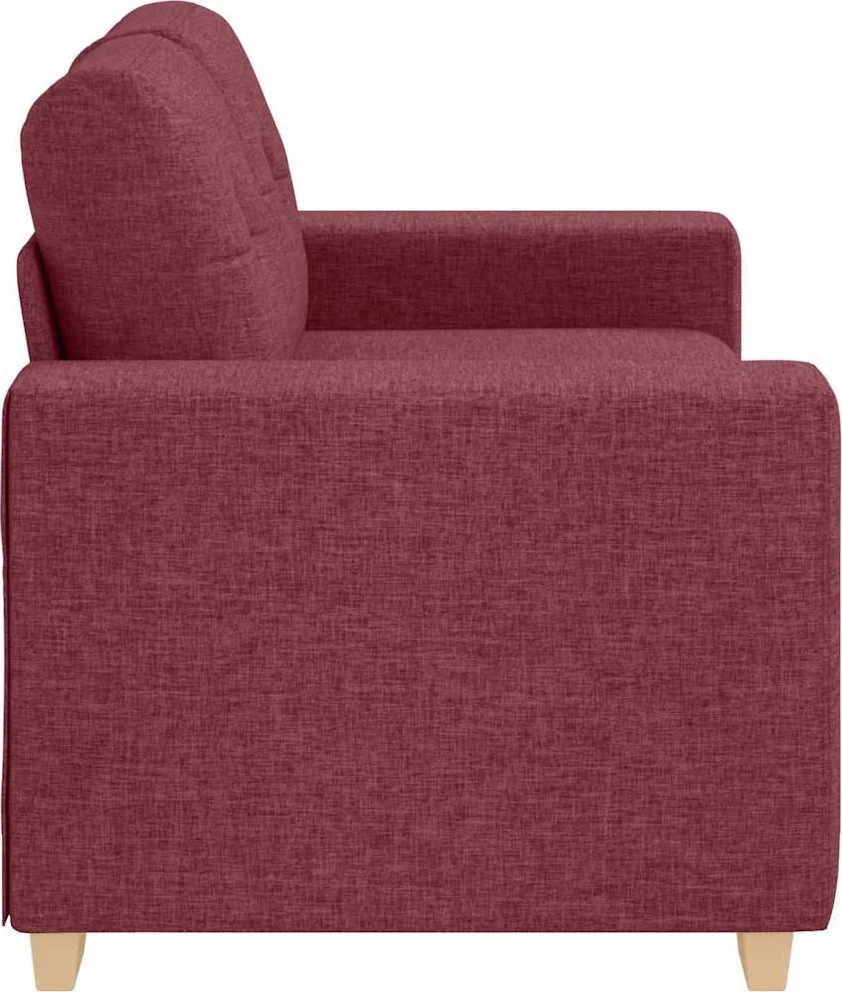 Dvivietė sofa, vyno raudonumo, 160x77x82 cm, audinys