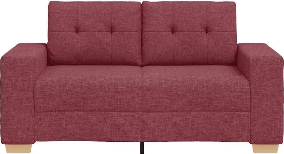 Dvivietė sofa, vyno raudonumo, 160x77x82 cm, audinys
