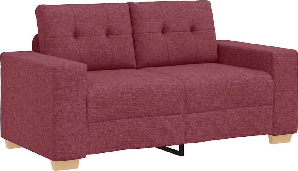 Dvivietė sofa, vyno raudonumo, 160x77x82 cm, audinys
